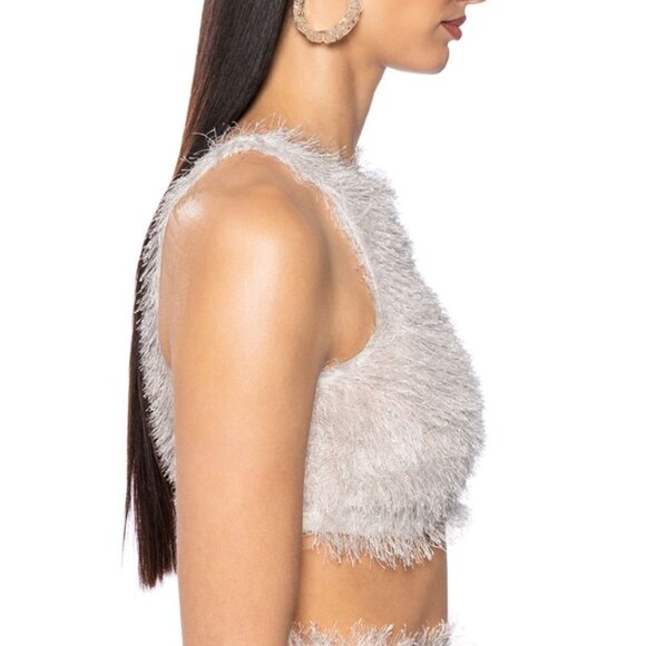 Xena Shag Me: Black Crop Tank Medium - Picture 2 of 4